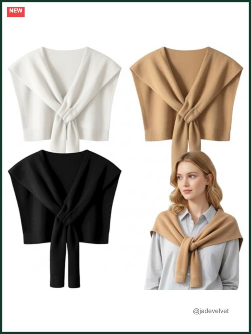 Sweater Shawl Wraps 3 Pack Knit Shoulder Cape Lightweight